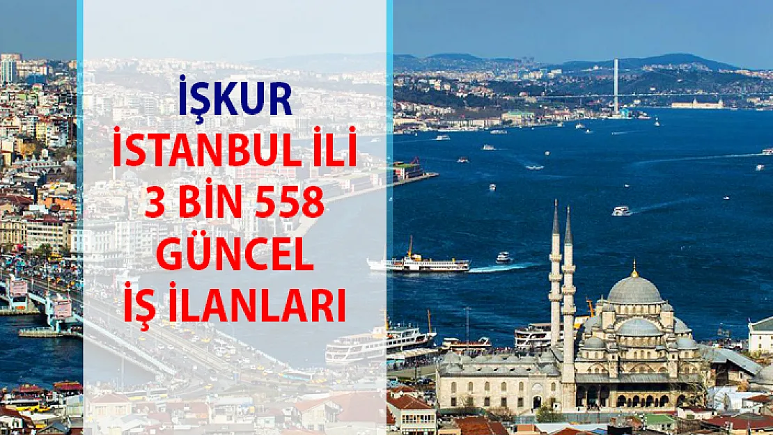 İŞKUR İş ilanları İstanbul! Avrupa-Anadolu personel alımı iş başvurusu