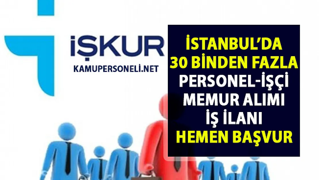 İŞKUR İstanbul iş ilanları! 2019 Personel, işçi ve memur alımı güncel ilanlar!..