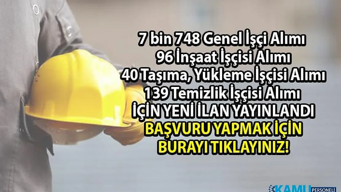 İŞKUR tarafından 8 Bin 23 Daimi işçi alımı yapılacaktır! İŞKUR'a kayıt nasıl yapılır?