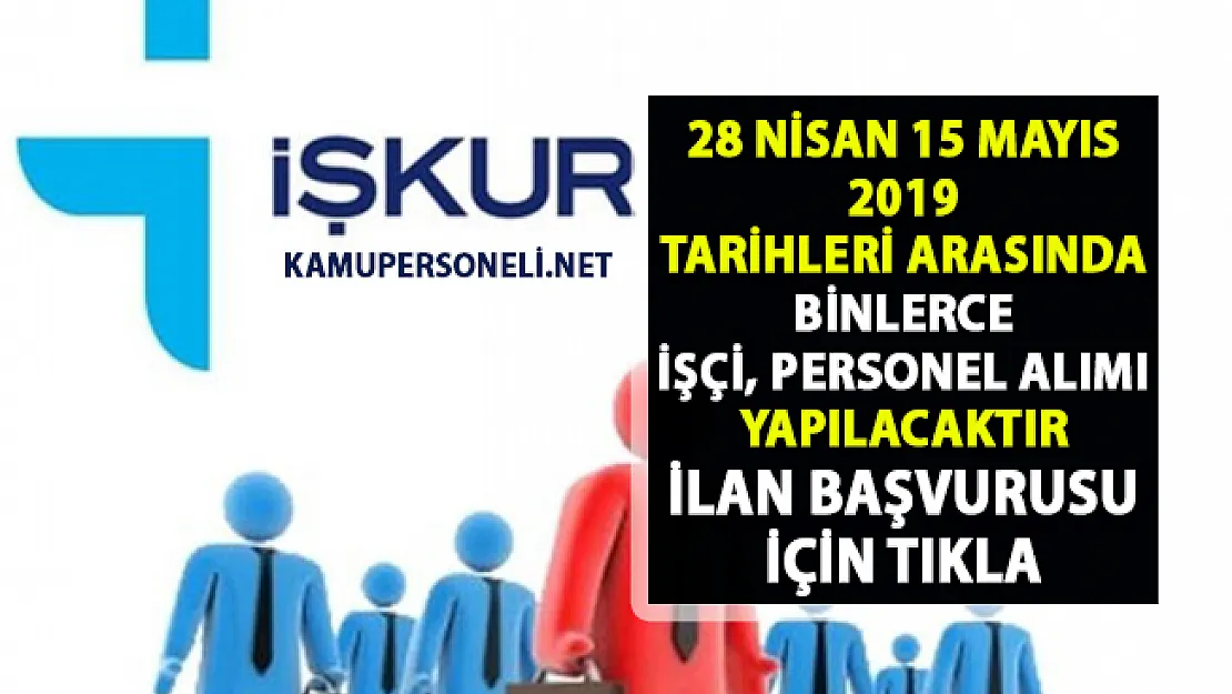 İŞKUR tarafından binlerce işçi personel alımı için yüzlerce yeni iş ilanları yayınlandı!..