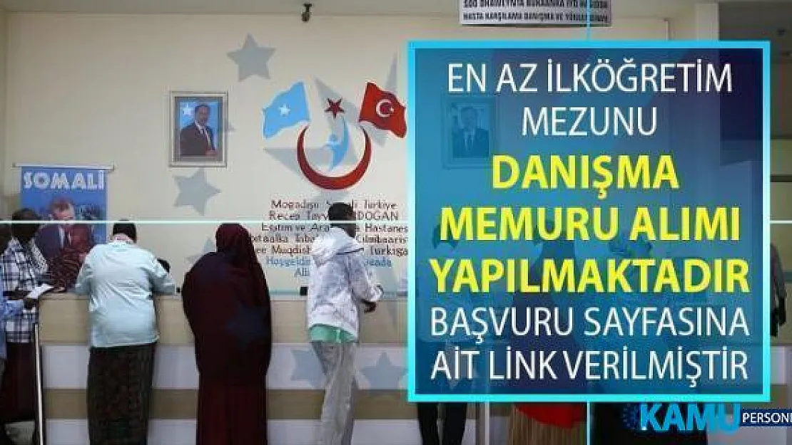 İŞKUR tarafından en az ilköğretim ve lise mezunu danışma memuru alımı için yeni iş ilanları yayınlandı!