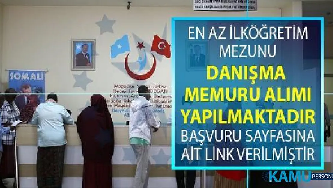 İŞKUR tarafından en az ilköğretim ve lise mezunu danışma memuru alımı için yeni iş ilanları yayınlandı!