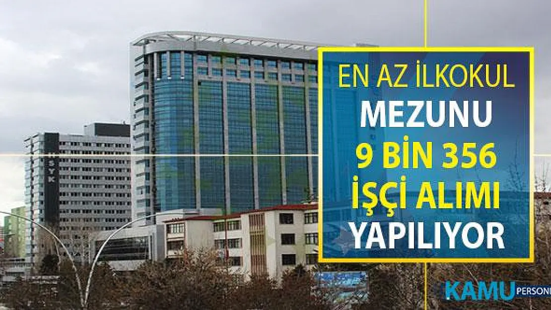 İŞKUR Üzerinden 2 Bin 205 İlan Yayımlandı: En Az İlkokul Mezunu 9 Bin 356 İşçi Alımı Yapılıyor (15 Ağustos İŞKUR İşçi Alım İlanı)