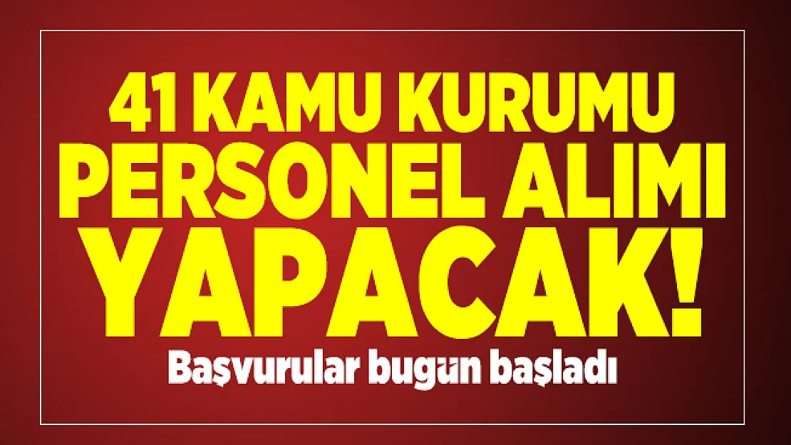 İŞKUR üzerinden yayımlandı! 41 kamu kurumu personel alımı yapacak! Başvurular bugün başladı