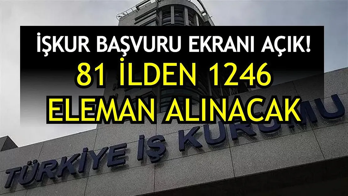 İŞKUR'da başvuru ekranı açık: Türkiye geneli 1246 eleman alınacak! İster ofiste ister evde çalışın...