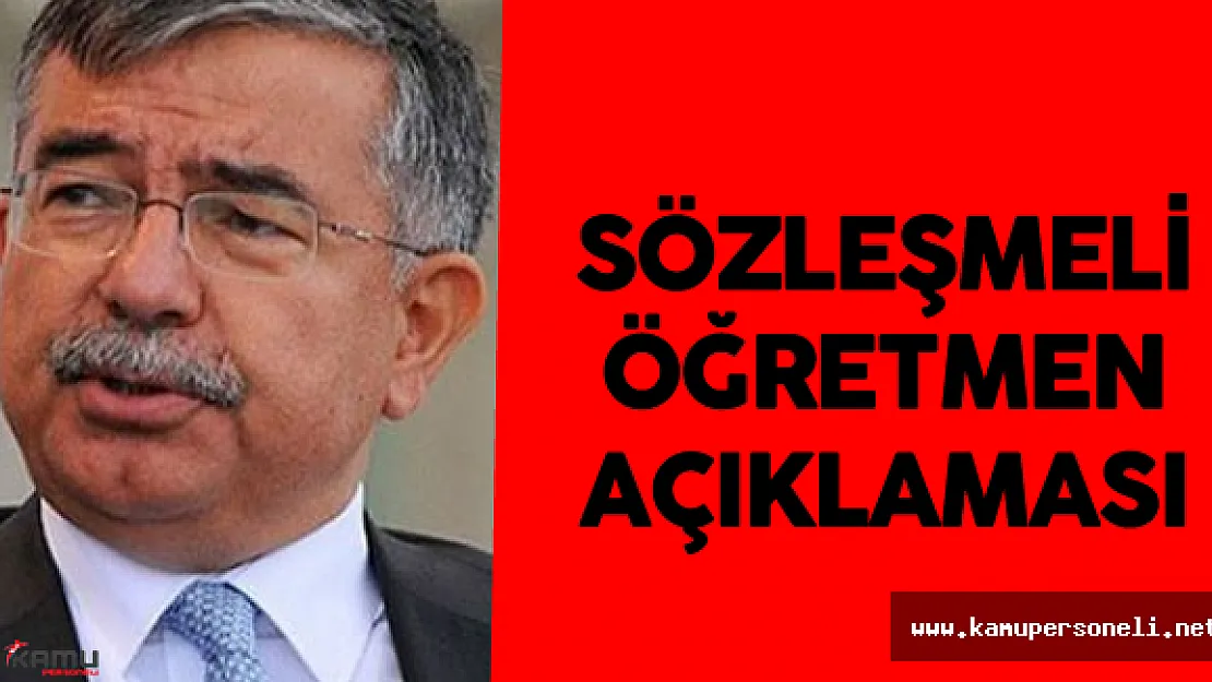 İsmet Yılmaz'dan Son Dakika Sözleşmeli Öğretmen Açıklaması
