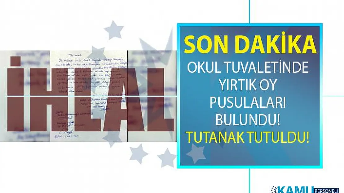 İstanbul Maltepe İmdat Vakfı Dumlupınar Ortaokulu'nda yırtık oy pusulaları bulundu!
