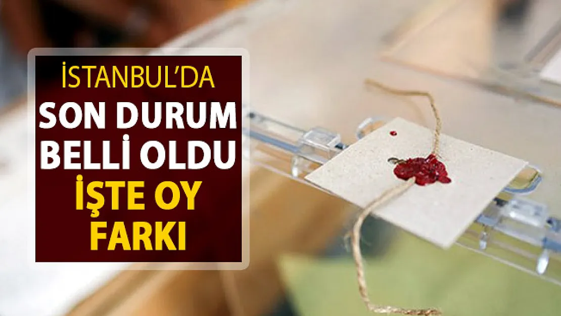 İstanbul Seçimlerinde Son Durum Belli Oldu ! İşte Oy Farkı