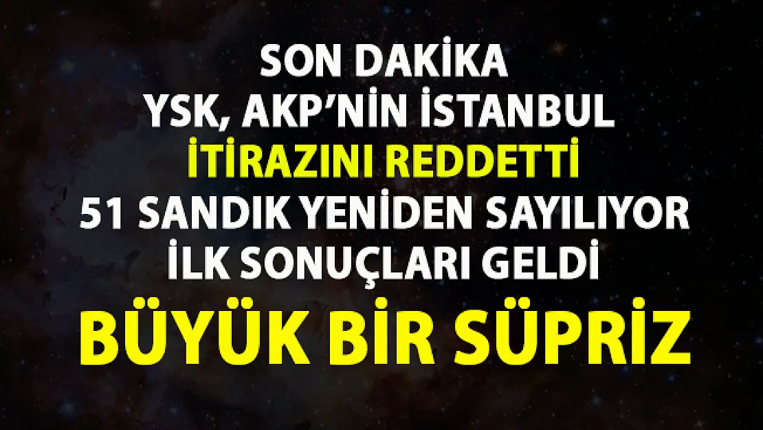 İstanbul son sayım seçim sonuçları!..