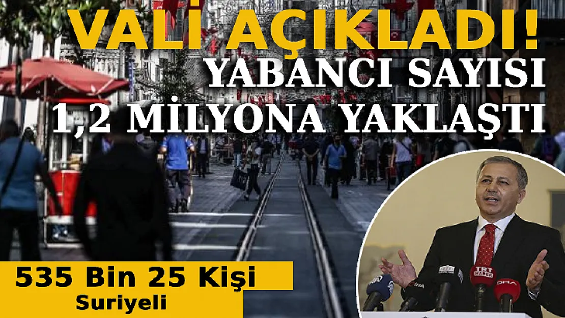 İstanbul Valisi Açıkladı: Yabancı Sayısı 1,2 Milyona Yaklaştı