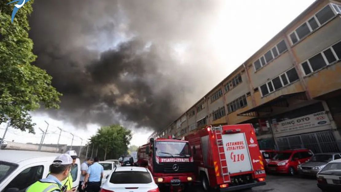 İstanbul'da İplik Fabrikasında Yangın! Alevler Durdurulamıyor!