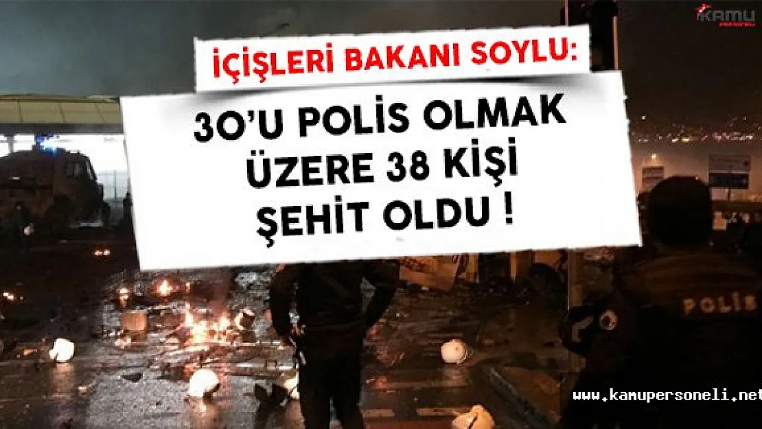 İstanbul'daki Patlamada Şehit Sayısı Yükseliyor ! ( 30'u Polis 38 Kişi Şehit Oldu )