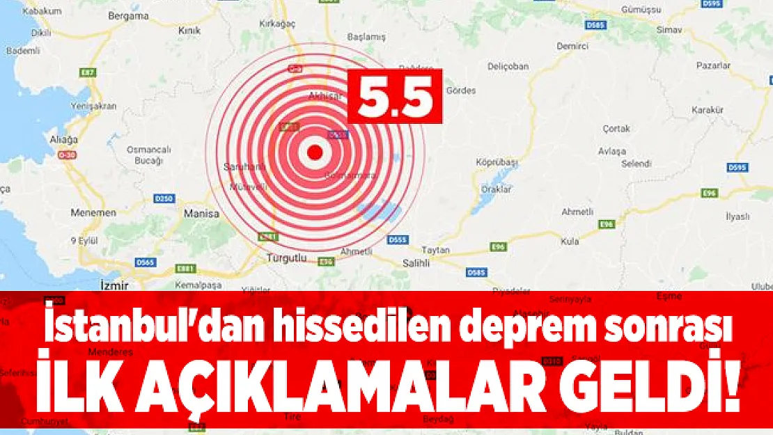 İstanbul'dan hissedilen deprem sonrası ilk açıklama geldi!
