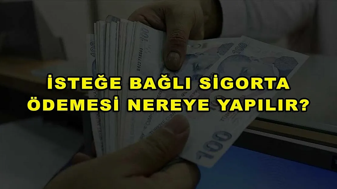 İsteğe Bağlı Sigorta Ödemesi Nereye Yapılır?