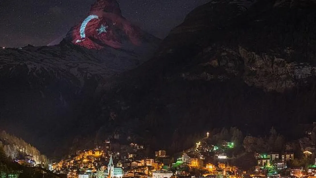 İsviçre Alplerinde Türk Bayrağı Dalgalandı