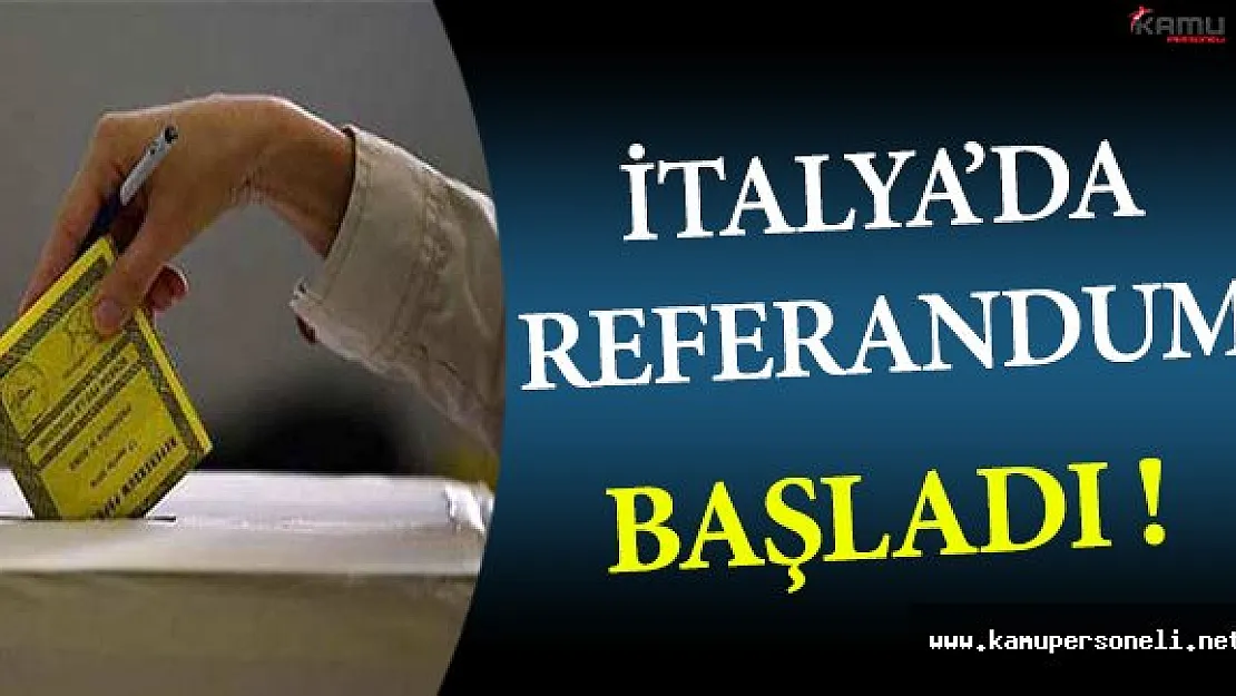 İtalya'da Referandum Başladı
