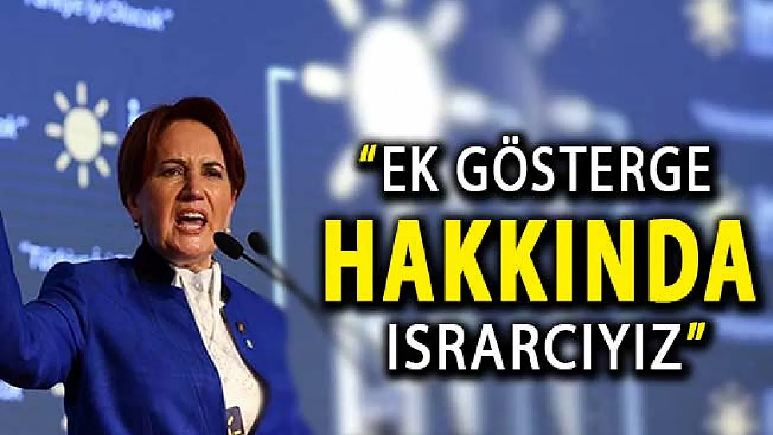 İYİ Parti Lideri Akşener'den 3600 Ek Gösterge Açıklaması