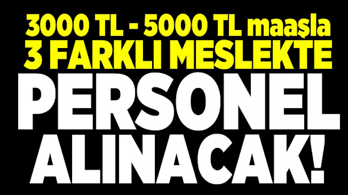 İZELMAN 3000 TL - 5000 TL maaşla 3 farklı meslekte personel alacak!