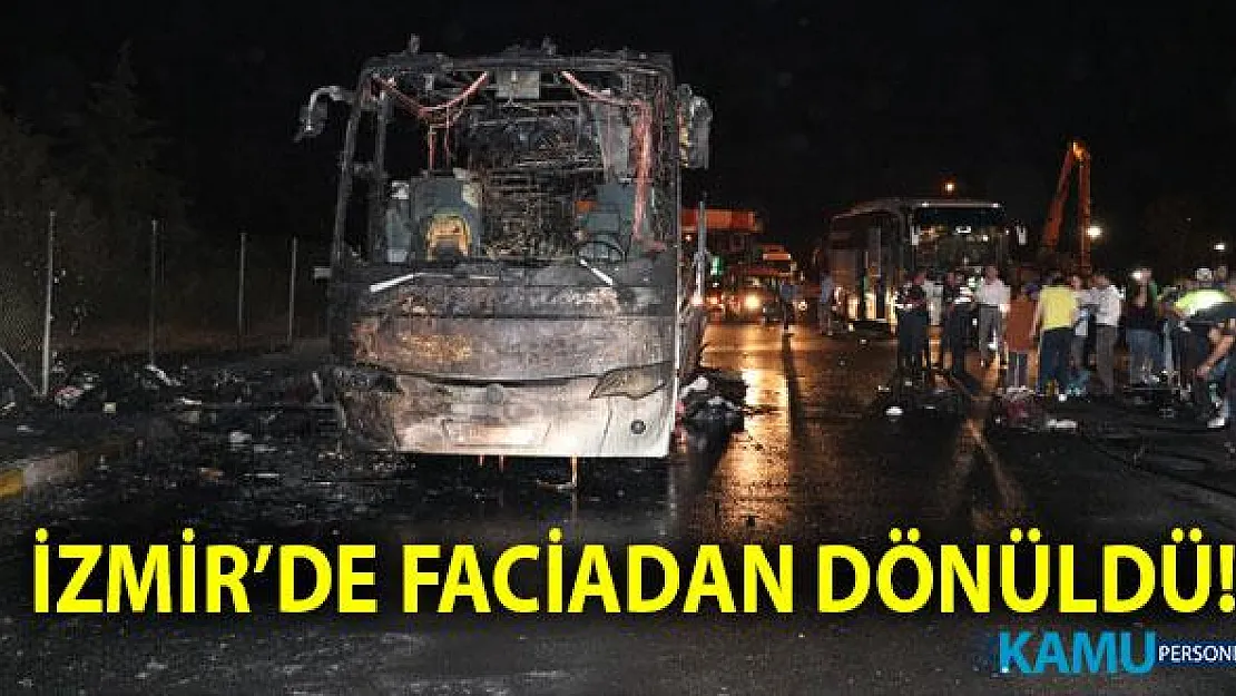 İzmir - Aydın yolunda otobüs yangını