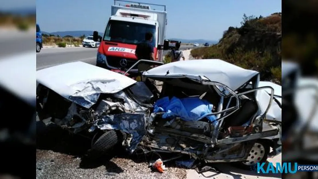 İzmir Urla'da trafik kazası! kamyonet ile otomobil çarpışması sonucu ölü ve yaralılar var
