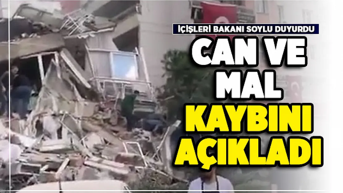 İzmir'de 6,6 şiddetinde deprem oldu! Bakan Soylu can ve mal kaybı açıklaması