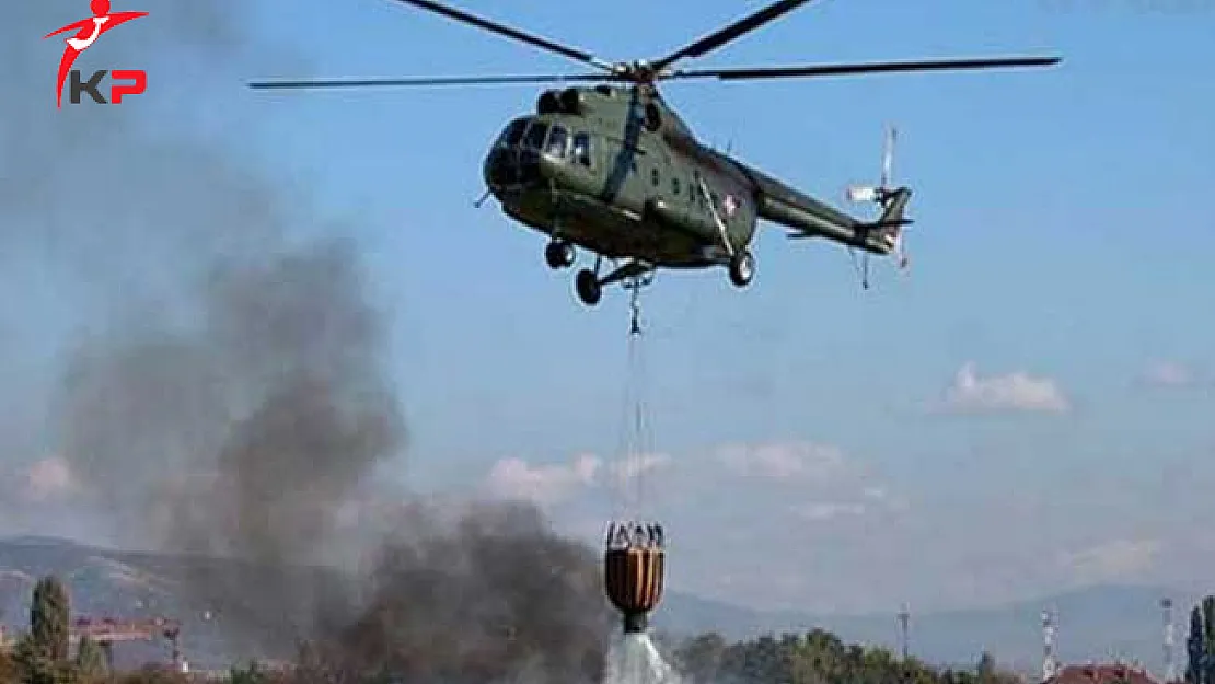 İzmir'de Yangın Söndürme Helikopteri Suya Düştü !