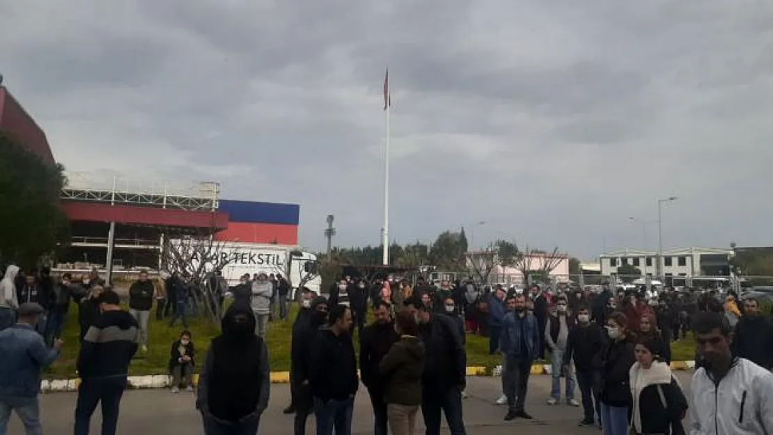 İzmir'in Çiğli ilçesinde bulunan tekstil fabrikasında çalışan 25 işçi karantina altına alındı!