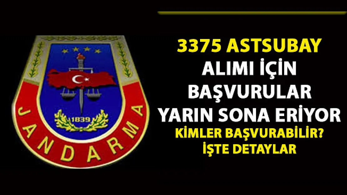 Jandarma Genel Komutanlığı astsubay alımı başvuru süresi sona eriyor! Askeri personel alım ilanı başvuru detayları