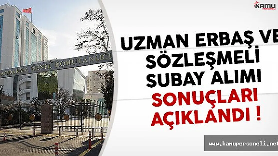 Jandarma Genel Komutanlığı subay ve uzman erbaş alımı sonuçları açıklandı