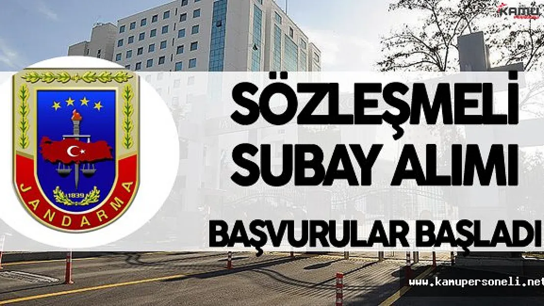 Jandarma Sözleşmeli Subay Alımı Yapacak ! Başvurular Başladı