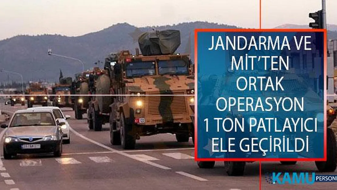Jandarma ve MİT'ten Suriye'nin Bab İlçesinde Ortak Operasyon! 1 Ton Patlayıcı Ele Geçirdi