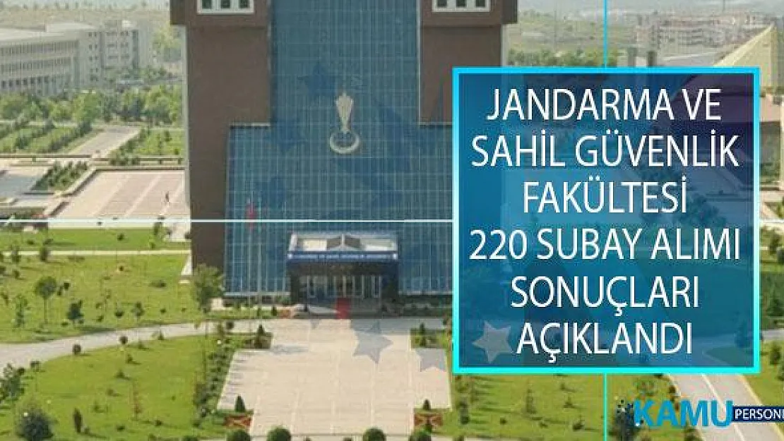 Jandarma Ve Sahil Güvenlik Fakültesi 220 Subay Alımı Sonuçları Açıklandı! 220 Subay Alımı Sonuçları Sorgulama Ekranı!