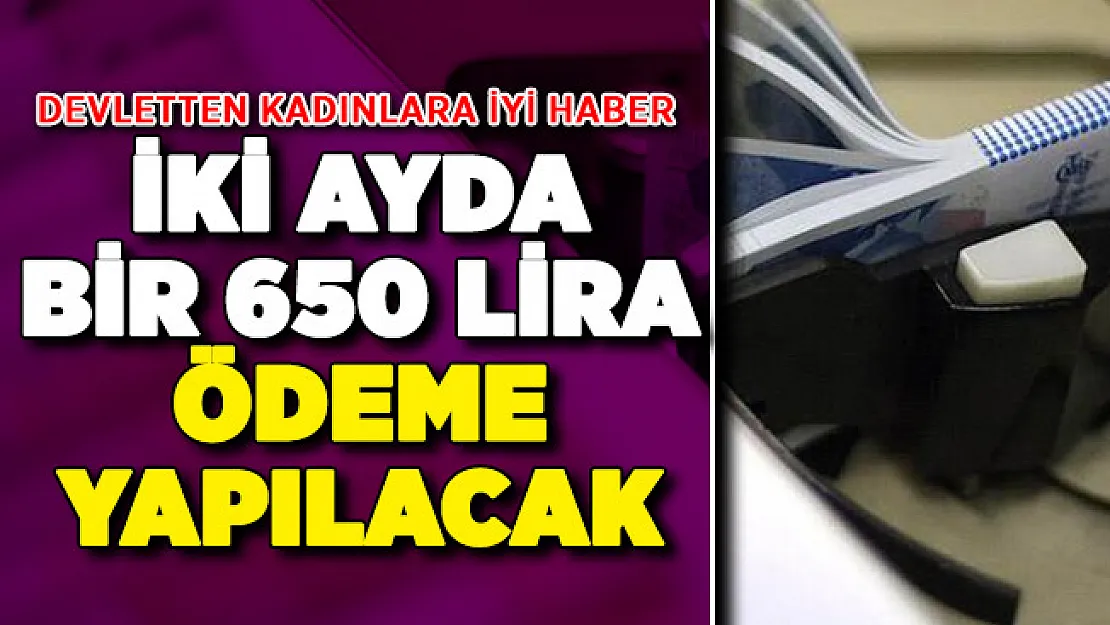 Kadınlara 2 Ayda Bir 650 Lira Ödeme Yapılıyor ! Ödeme PTT Üzerinden Alınabilir