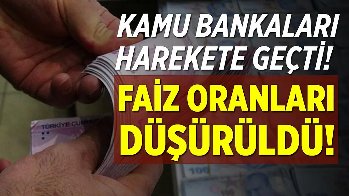Kamu bankaları harekete geçti! Faizler düştü!