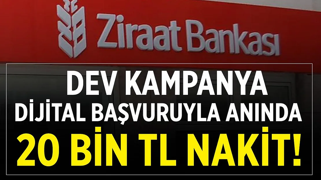 Kamu bankasından dev kampanya! Dijital başvuruyla anında 20 bin TL nakit! Başvuru için tıklayın!