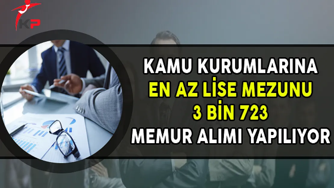 Kamu Kurumlarına En Az Lise Mezunu 3 Bin 723 Memur Alımı Yapıyor