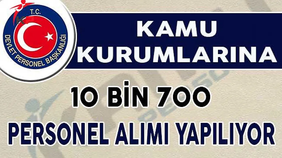 Kamu Kurumlarına Toplam 10 Bin 700 Personel Alımı Yapılıyor