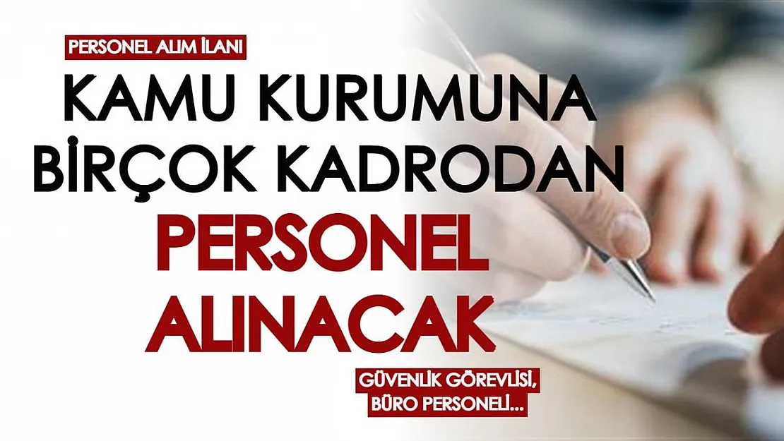 Kamu kurumu sözleşmeli güvenlik görevlisi ve büro personeli alımına çıktı! Son başvuru 23 Aralık