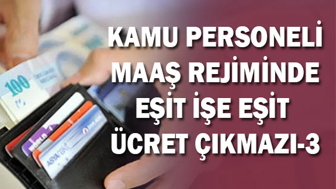 Kamu Personeli Maaş Rejiminde Eşit İşe Eşit Ücret Çıkmazı-3