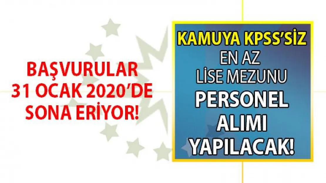 Kamuya 20 Temizlik ve 10 Güvenlik görevlisi alımı yapılacak!