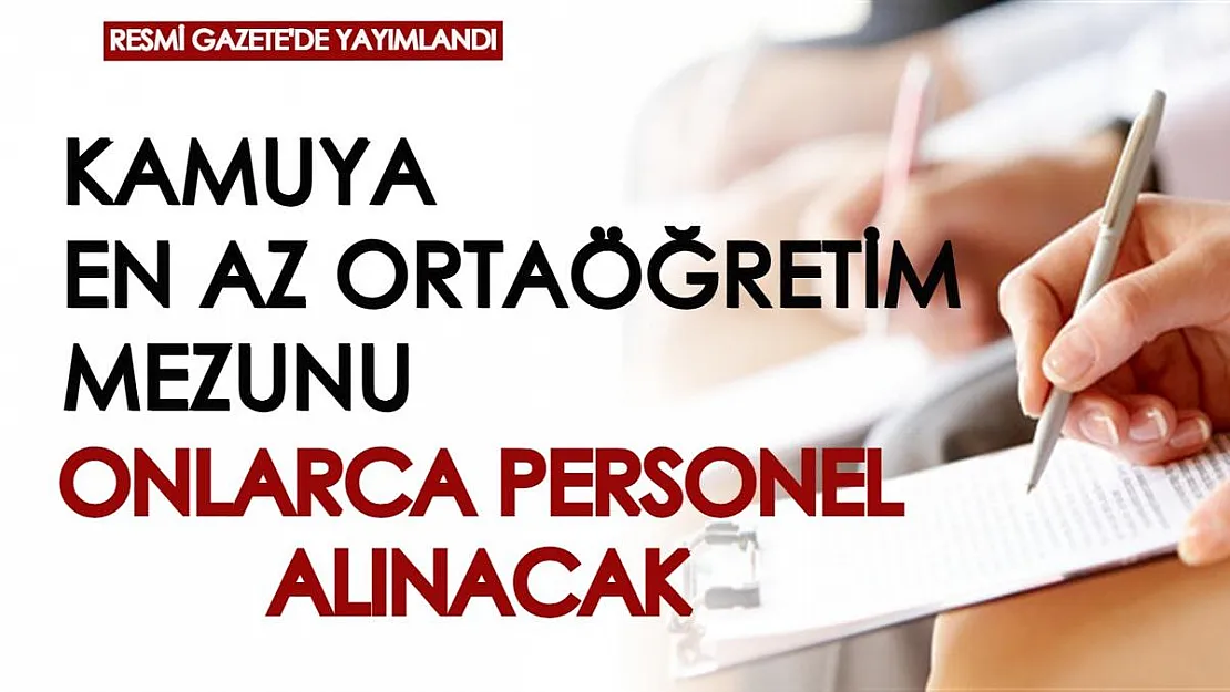 Kamuya en az ortaöğretim mezunu kadın erkek personeller alınacak! Güvenlik görevlisi, destek personeli, sağlıkçı alım ilanı