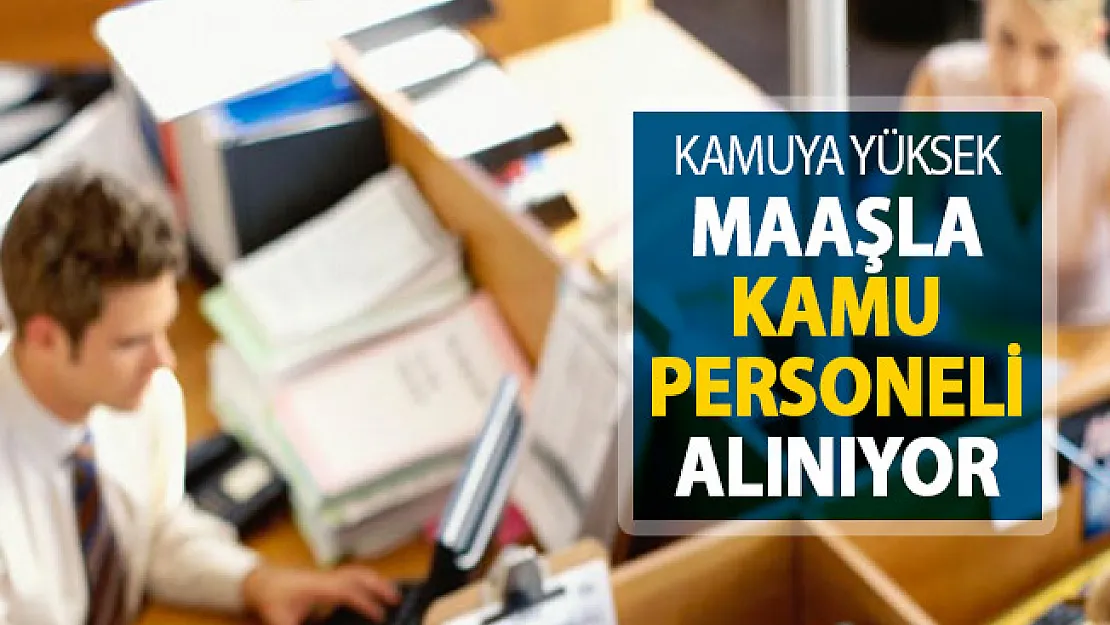 Kamuya Yüksek Maaşla Kamu Personeli Alımı Yapılıyor !