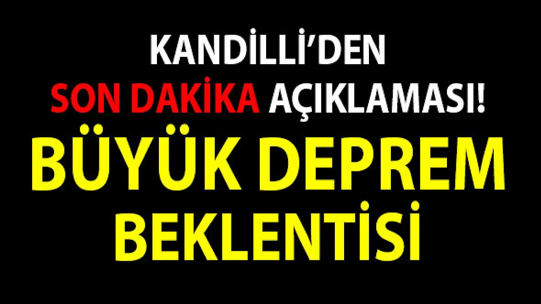 Kandilli'den Son Dakika Açıklaması! İstanbul'da büyük deprem beklentisi 7 şiddetinin üzerinde olacak