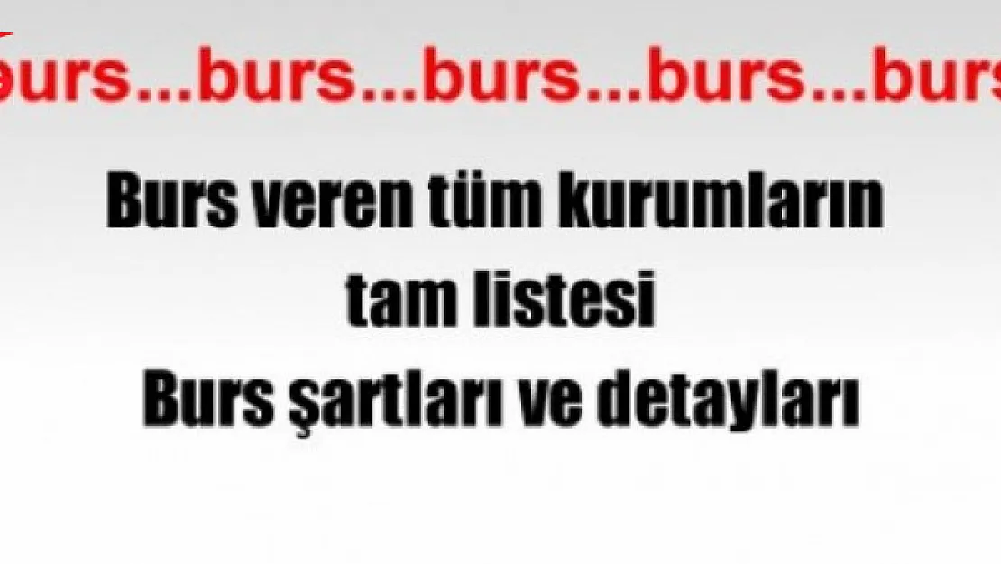 Karşılıksız Burs Veren Kurumlar ve İş Adamları ve iletişim numaraları