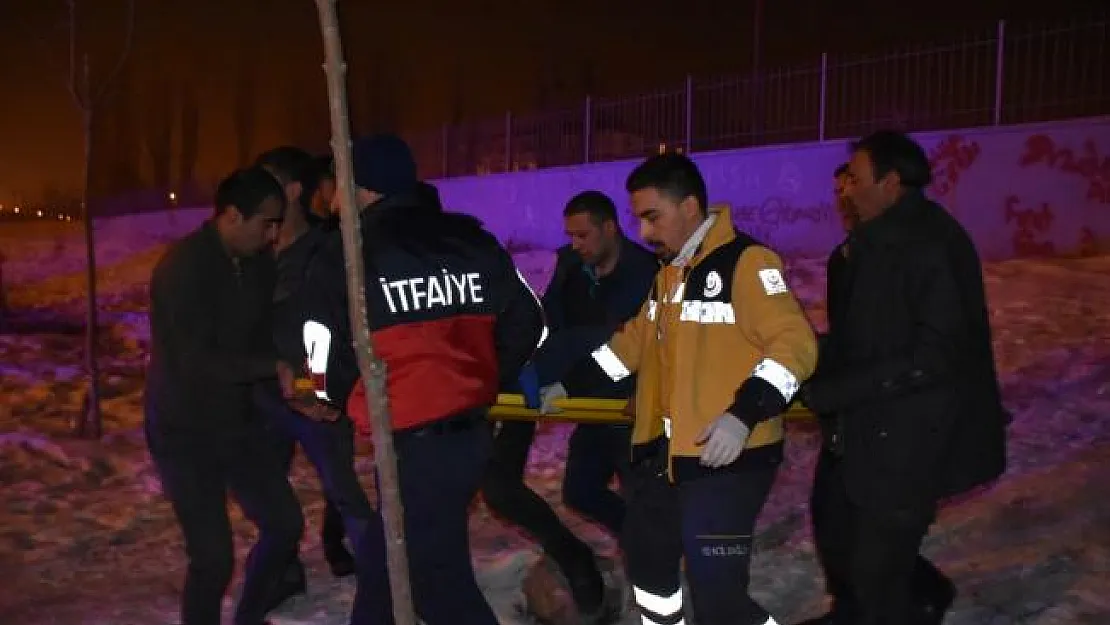 Kars'ta su kanalına düşen kişi kurtarıldı