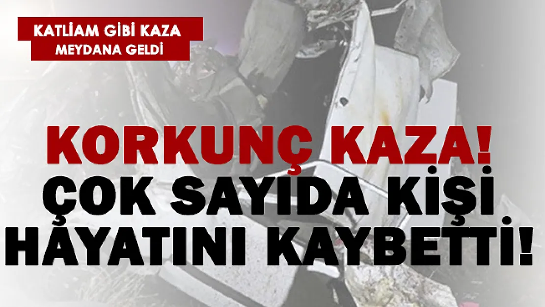 Katliam gibi kaza! İki otomobil kafa kafaya çarpıştı! Can pazarı yaşandı!