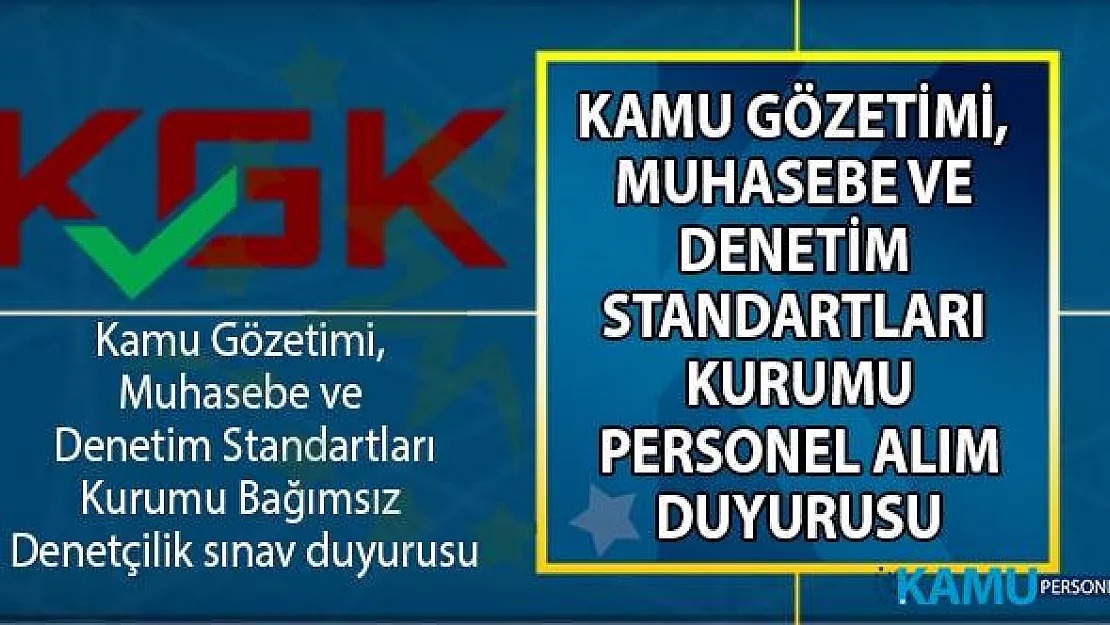 KGK Bağımsız Denetçilik sınav duyurusu yayınladı!