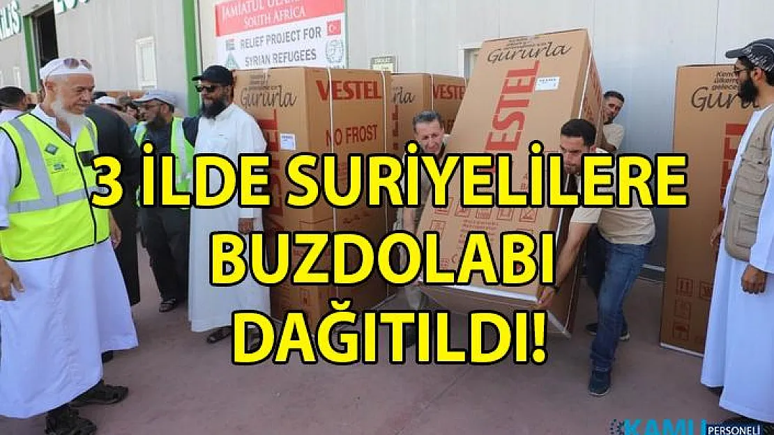 Kilis, Şanlıurfa ve Hatay'da bulunan suriyelilere buzdolabı, vantilatör ve gıda yardımı yapıldı!