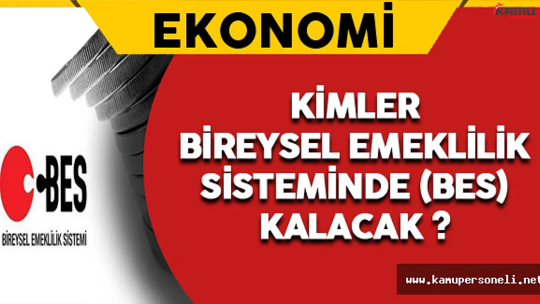Kimler Bireysel Emeklilik Sisteminde (BES) Kalacak ?