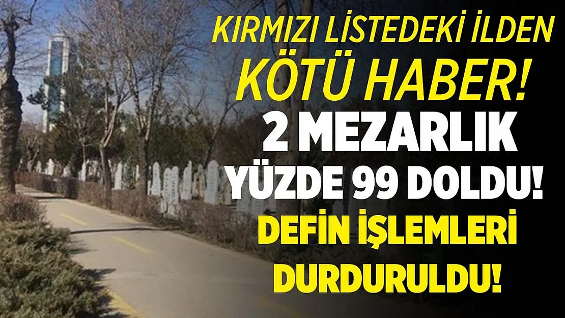 Kırmızı listede olan ilde 2 mezarlık yüzde 99 doldu! Defin işlemlerine ara verildi!